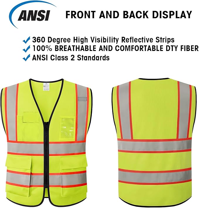 TOURGO Safety Vest Meets ANSI Class 2 Standards