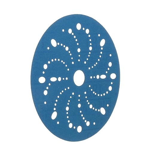 3M Hookit Blue Abrasive Disc 321U Multi-Hole, 36176, 6 in, 180, 50 Discs