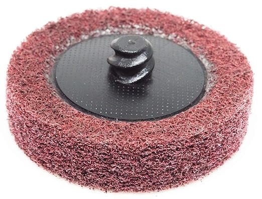 Benchmark Abrasives 2 Inch Sanding Discs Quick Change Aluminum Oxide Surface Preparation Wheels Polishing Wheel for Drill, Die Grinder Sanding Disc Paint Stripper & Removal - (10 Pack), Maroon - Fine