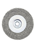 Crimped Wire Wheel Brush 4in 5/8-11 Threads Arbor for 4-1/2" Angle Grinder Metal Rust Paint Stain Removal - 1pcs