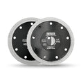 DT-DIATOOL Diamond Tile Blade 4-1/2 Inch 2pcs Diamond Turbo X Mesh Rim Segement Circular Saw Blade for Procelain Ceramic Stoneware Marble Granite Fits 5/8"-7/8" Arbor