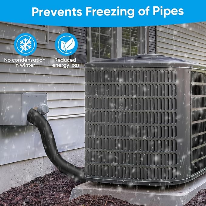 Ac Line Insulation, 78.7x11.8 inch 600D Oxford Air Conditioner Line Insulation, 3 Layer HVAC Copper Pipe Insulation Cover, AC Pipe Insulation Wrap for Outside