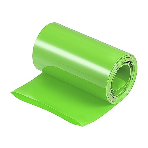 MECCANIXITY Battery Wrap PVC Heat Shrink Tubing 60mm Dia 95mm Flat 10 Feet(3meters) Light Green Good Insulation for Battery Pack