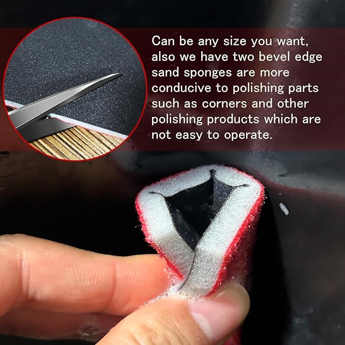 20PCS 3 x 4 Inch 600 Grit Sanding Sponge, Ultra Fine Sanding Sponges Pads, Soft Foam Hand Sanding Block Dry Wet Sandpaper Blocks for Model Drywall Metal Wood Furniture Polishing