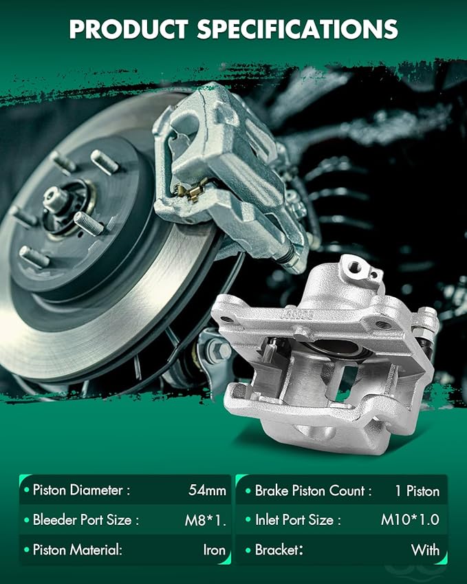 SCITOO 19B3317 Front Left Disc Brake Caliper w/Bracket Fit For Mazda For MX-5 2006-2015,For Mazda For MX-5 Miata 2006-2015, Single Piston