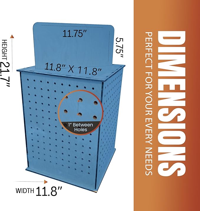 TORCHED DISPLAYS Rotating Pegboard Display… (Blue)