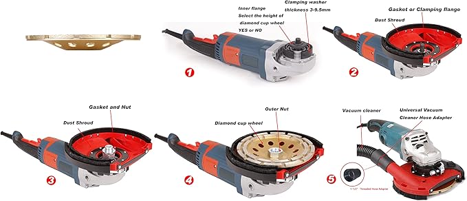Aidelife Universal Dust Shroud for Grinders 7 inch