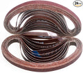 1/2 x 18 Inch Aluminum Oxide Sanding Belts, 4 Each of 40/60/80/120/180/240 Assorted Grits Abrasive File Belts for Air Belt Sander, 24-Pack