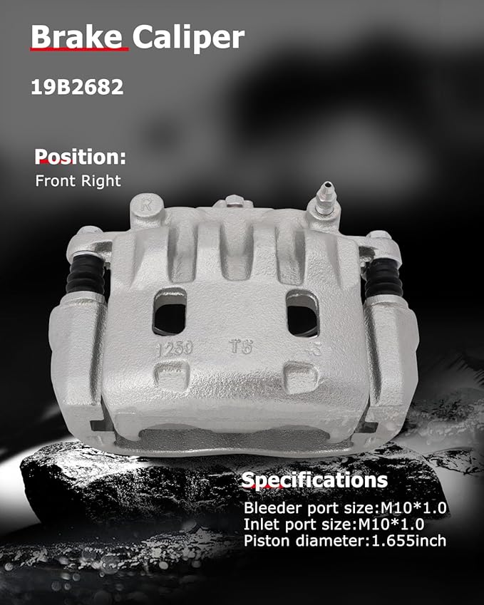 cciyu Front Right Brake Caliper Assembly w/Bracket 19B2682 For Saab For 9-2X 2005-2006,For Subaru For Impreza 2002-2016,For Subaru For Legacy 2003-2004