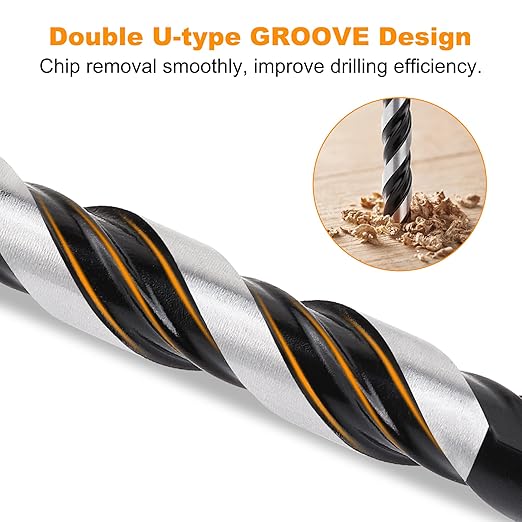 11PCS Masonry Drill Bit Set & Concrete Drill Bit Set 1/8"-1/2" Industrial Strength Carbide Drill Bit Tip for Glass/Brick/Plastic/Cement/Wood/Tile/Etc, by TITGGI