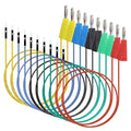 Sumnacon 10 Pcs Stackable Banana Plug to Male Jumper Wire - 26 AWG Binding Post to Solderless Breadboard Jumper Wire, Soft Silicone Flexible Wire Leads for Electrical Testing
