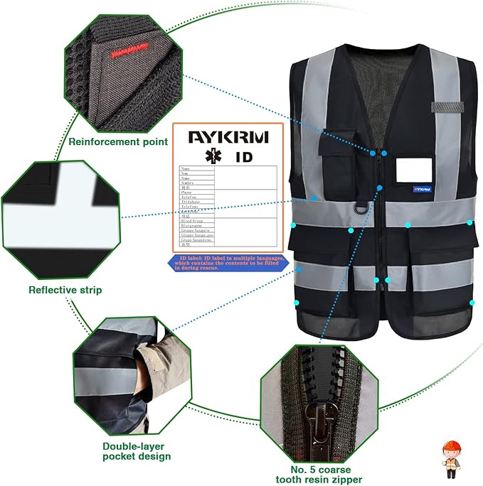 Amazon black safety vest