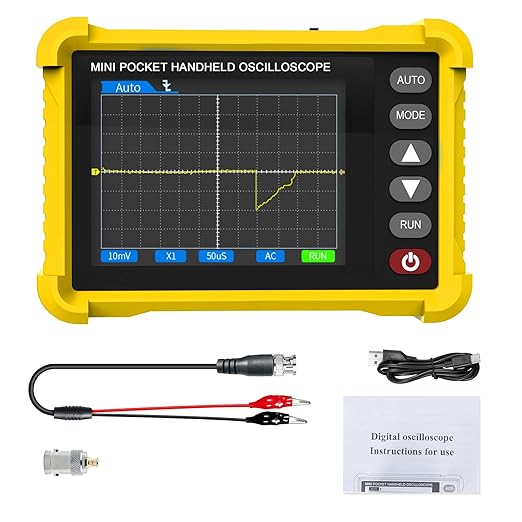 Mini Handheld Oscilloscope Kit, 2.5MS/s Portable Pocket Oscilloscope Multimeter,250KHz Bandwidth, 2.8" TFT Display,USB Rechargeable, Advanced Auto Trigger System, Portable for Fieldwork
