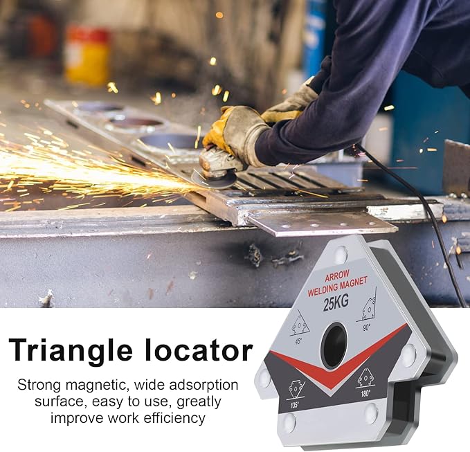 GUTIMORE 55LB Welding Magnet 3pcs,Magnetic Arrow Holder and Clamps, 45 90 135 Degree Angle Holding Magnet, Holding Power Welding Accessories