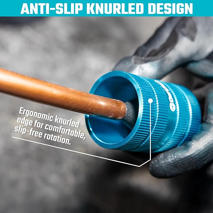 DURATECH Inner&Outer Tubing and Pipe Reamer, Pipe Deburring Tool, for Tubings from 1/4" to 1-1/4" O.D., Ideal for Copper, Stainless Steel, PVC, Brass, Aluminum, Soft Metal Pipes
