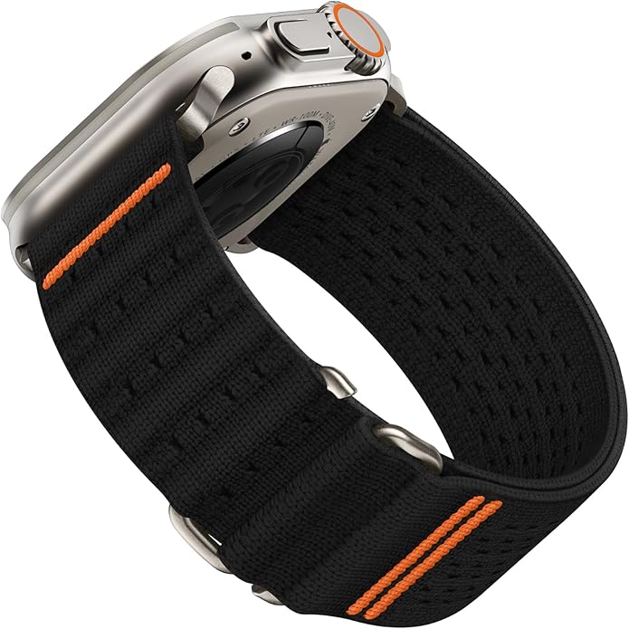 Suitisbest Sport Bands Compatible with Apple Watch Ultra Band 49mm 46mm 45mm 44mm 42mm 38mm 40mm 41mm Men Women, Stretchy Nylon Sport Loop Strap with S-Hook for iWatch Series 10 Ultra SE 9 8 7 6 5 4 3