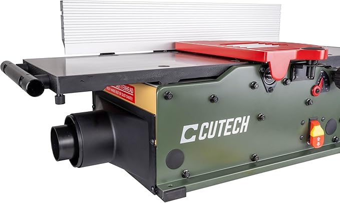 401100HI 10-Inch Spiral Cutterhead Benchtop Jointer with Cast Iron Tables, 20 TC Inserts, Extra Long 24" Aluminum Fence, Additional 7-3/8" Fence Brackets, and a 12-amp Motor