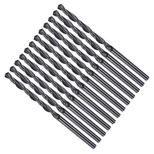 Drill Bit, 2.5mm Cutting Diameter, 4241 HSS Nitriding Black 118° Cutting Angle Versatile Jobber Bits - (Applications: for Drilling Plastic Wood Soft Metal), 12-Pieces
