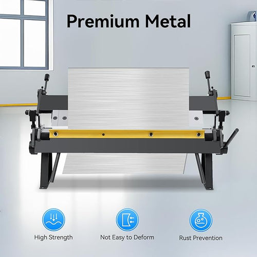 24In Industrial Sheet Metal Hand Brake, Box and Pan Brake, Benchtop Sheet Metal Folder Bending Brakes for Carbon Steel, Copper Plate, Aluminum Plate