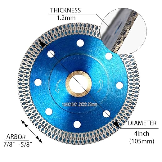 10Pcs/Lot 4" Super Thin Diamond Saw Blades Tile Porcelain Cutting Blade