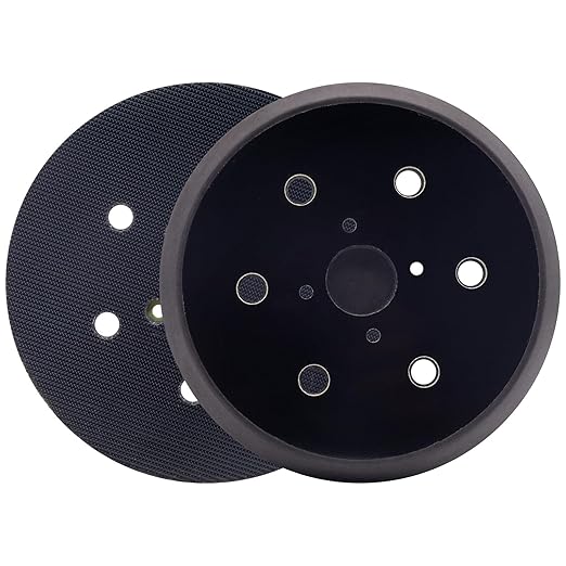 6 Inch Replacement Sander Pads, 6 Holes Hook and Loop Sander Pad for Ridgid R2611 Random Orbit Sander, 2 Pack