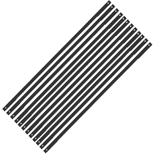 5-Inch 24TPI Scroll Saw Blade Pin End Replacement 24 Pack for W 3921 3923, Drem, Crafts, Del, All 15in.and 16in.Scroll Saw for Wood, High Carbon Steel