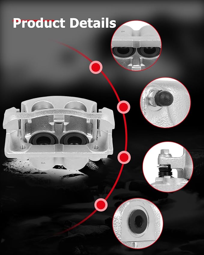 cciyu Front Left & Right Brake Calipers Assembly w/Bracket 18B4861 18B4860 2004 2005 For Ford For F-150,2005 For Ford For Lobo