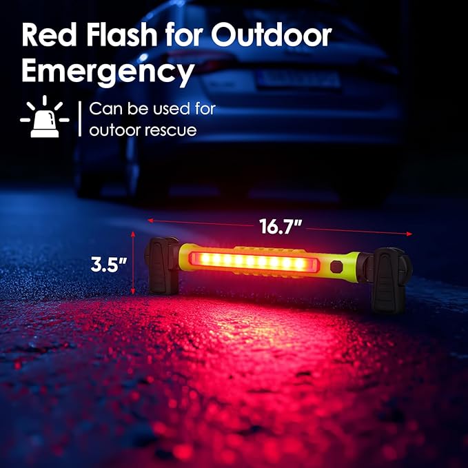 Ropelux Work Light 3rd Gen, 3200LM Ultra Bright Mechanic Under Hood Lights with 6000mAh, Rechargeable Portable Magnetic Trouble Lighting Bar with Hooks for Car Repair, Inspection, Emergency, Tool Gift