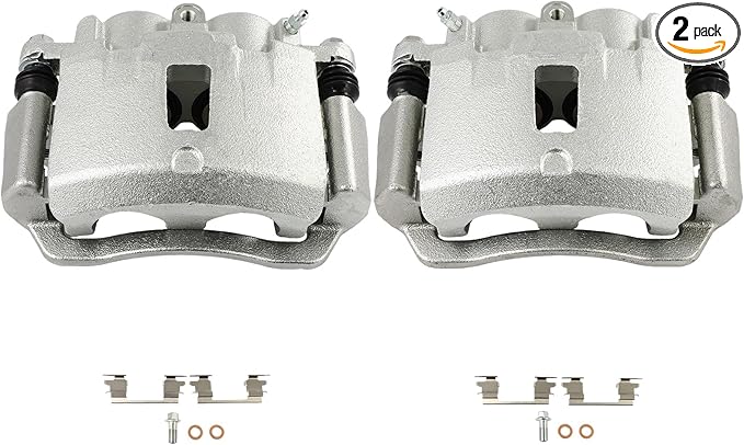 SCITOO 18B4934 18B4935 Rear Left & Right Disc Brake Calipers w/Bracket Fit For Chev For Express 2500 2003-2020,For GMC For Savana 3500 2003-2020, Double Pistons