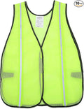 SIFE High Visibility Reflective Safety Vest with 1 Inch Reflective Strips,Made from Breathable and Neon Yellow Mesh Fabric,Universal Size,10 pack