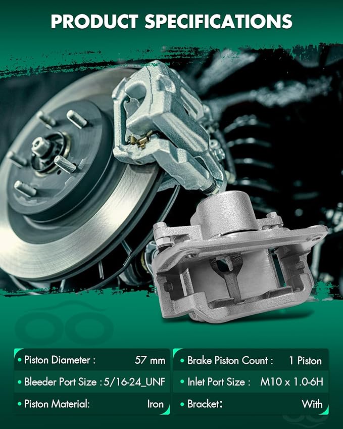SCITOO Front Left Brake Caliper With Bracket 18B5000 Compatible For Ford For Fusion 06-12,For Lincoln For MKZ 07-12,For Lincoln For Zephyr 06,For Mazda 6 06-13,For Mercury For Milan 06-11