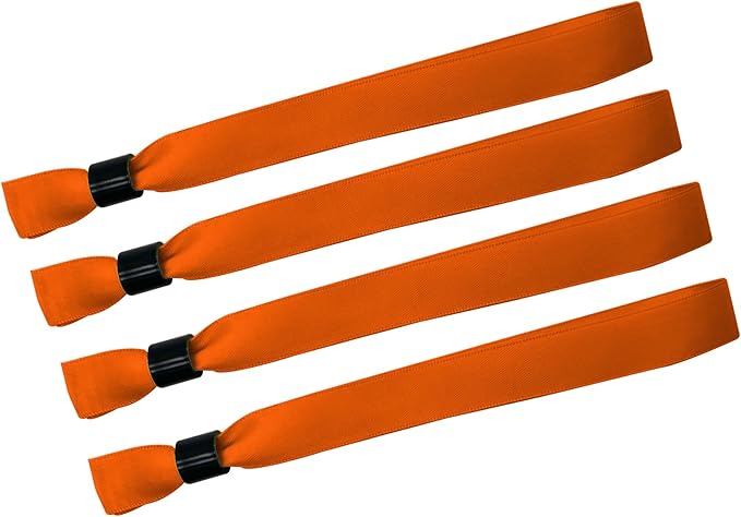 100 Pack Wrist Bands|Orange Wristbands for Events|Wristbands for Concerts Festival Admission Party|13.78” x 0.59”