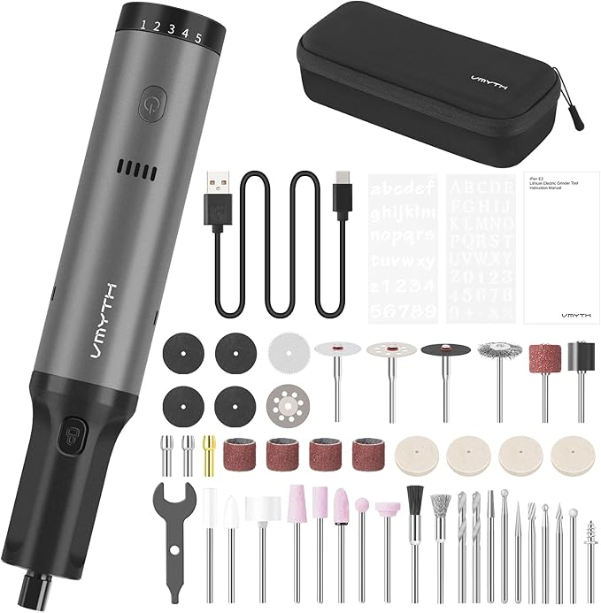 iPen E2 Cordless Rotary Tool,7.2 V Rotary Tool Kit with 44 PCS Accessories,5 Variable Speed,28000 RPM And USB Charging,Mini Rotary Tool for DIY Crafts/Carving/Sanding/Polishing/Cutting/Drilling