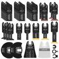 LEILUO 34 Pcs Multitool Blade Kits for Wood Nails Drywall Cutting Oscillating Saw Blades Universal Oscillating Tool Accessories with Storage Bag Compatible with DeWalt Makita Dremel and More