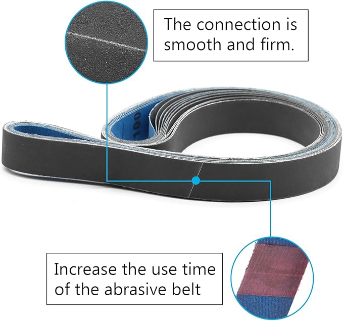 1x42 Sanding Belts for Knife Sharpening,Silicon Carbide Belt Sander Belts 600 800 and 1000 Assorted Fine Grits,12-Pack