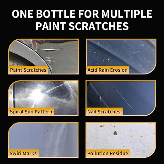 Car Scratch Remover Auto Paint Swirls & Scuff Removal Polishing Compound to Repair Scratches with Pad & Towel Suitable for Vehicles Compatible with All Paint Types - 4.2 oz / 120 ml