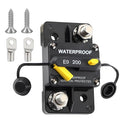 E93 Circuit Breaker Waterproof IP67 25A-300A Extended Surface Mount with 3/8" Diagonal Studs Hi-Amp Marine RV Truck Protector (200A)