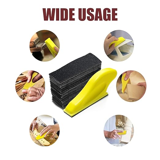 Micro Sander Tool Kit with 100 Piece Detail Finger Sander 3.5” x 1” Mini Sanding Block for Crafts, DIY, Wet Dry Sandpaper of 60, 80, 100,120, 150, 180,240, 320, 400 and 600 Grits