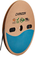 Chanzon 2:1 Ratio - 80Ft Roll - 5/32" (4mm) Heat Shrink Tubing 2:1(25M Total Length) Black Polyolefin Sleeving Wrap Shrinking 2 to 1 1pcs