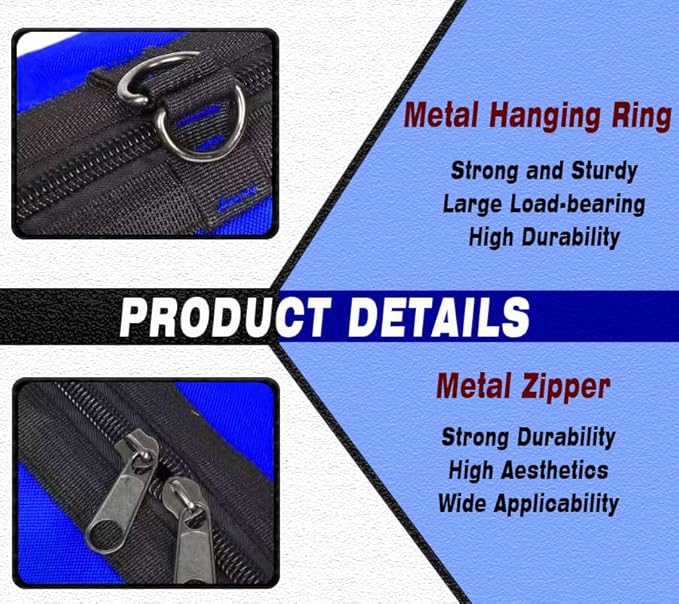 22in Tool Organizer With Adjustable Shoulder Strap, Waterproof Heavy Duty Bag For Men/Women, Wide Mouth For Screwdrivers, Pliers, Nut Drivers