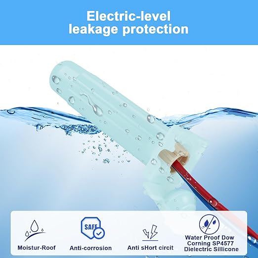 25 Pack Waterproof Direct Bury Wire Cable Splice Kit 22AWG-10AWG,Outdoor Seal Electrical Nuts Caps Cable Terminal Connector for Landscape Light, Irrigation Valves, Wet Location Installation