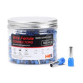 HKS 600PCS Wire Ferrule Connectors - AWG 12-4.0mm² Copper Barrel Pin Cord Ends Insulated Ferrules Terminals - E4009 Blue