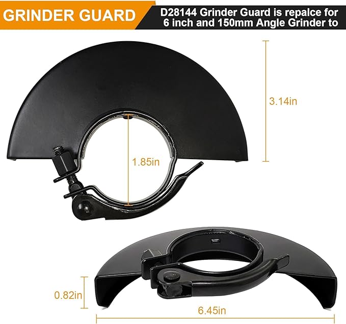 6.45" Angle Grinder Guard for 6" 5" 4-1/2" 4" Grinder Blades Wheel Disc 397661-01 Metal Adjustable Protective Cover Shield Replacement Fits for Dewalt Milwaukee Makita Metabo Bosch RYOBI Grinders