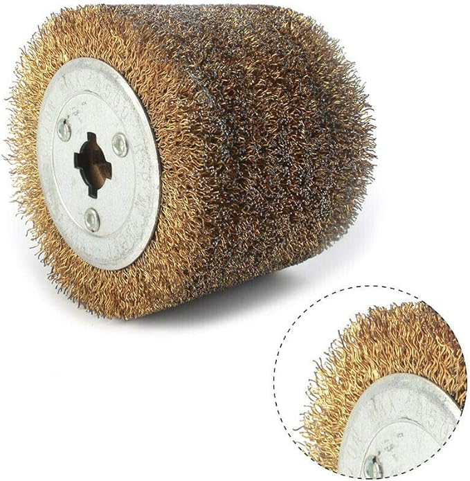 SIGNI Copper Coated Steel Wire Drawing Polishing Burnishing Wheel for surface finishing of Stainless Steel, Aluminum, Metal and Wood (Copper coated steel wire 0.15mm)