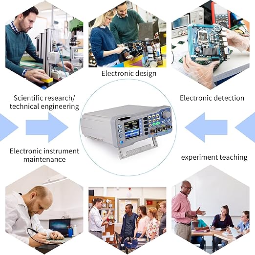 Koolertron DDS Signal Generator Counter, 2.8in Screen Display 60MHz High Precision Dual-Channel Arbitrary Waveform Generator Frequency Meter 275MSa/s Function Generators for Scientific,Laboratories