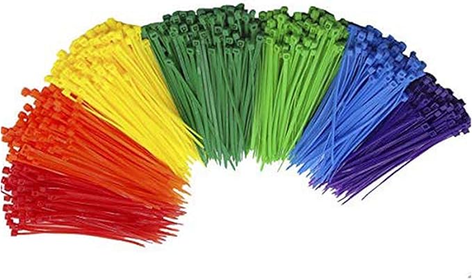 4 Inch Grey Zip Ties (1000 Pieces), 18lb Strength, Nylon Cable Wire Ties