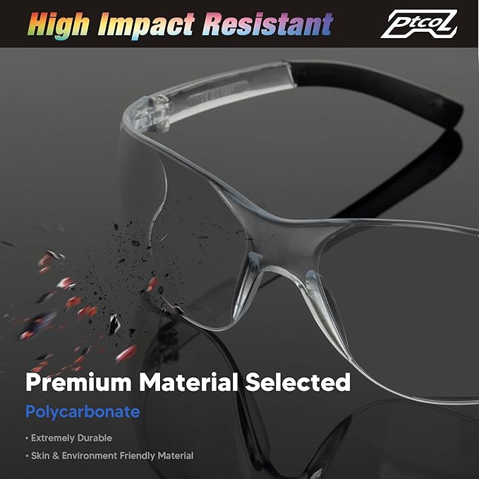 Safety Glasses Bulk Pack ANSI Z87.1 Scratch Resistant Polycarbonate Clear Glasses for Women Man Lab Goggles UV Eye Protection