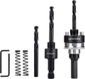 Heavy Duty Quick Change Hole Saw Mandrel, 7/16-Inch and 3/8 Inch Hole Saw Arbor with 3Pcs Central Drill/2PCS Hex wrench/2Pcs Spring