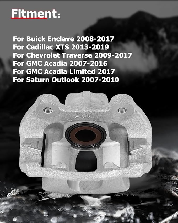 cciyu Rear Right Brake Caliper Assembly w/Bracket 18B5058 For Buick For Enclave,For Cadillac For XTS,For Chevy For Traverse,For GMC For Acadia/For Acadia Limited,For Saturn For Outlook