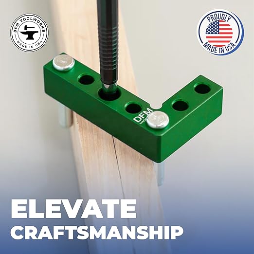 Small Square and Center Finder - Made in USA Versatile Woodworking Tool with 11/32" Center Marking Hole for Larger Pencils, Carpenter Tool for Accurate Line Transfers (Purple)